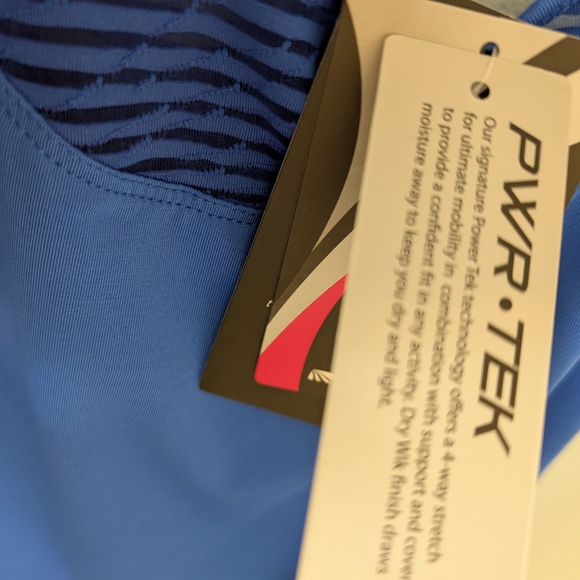 NWT- Marika Blue Sleeveless Athletic Yoga Top Scoop Neck, Large - Picture 3 of 7